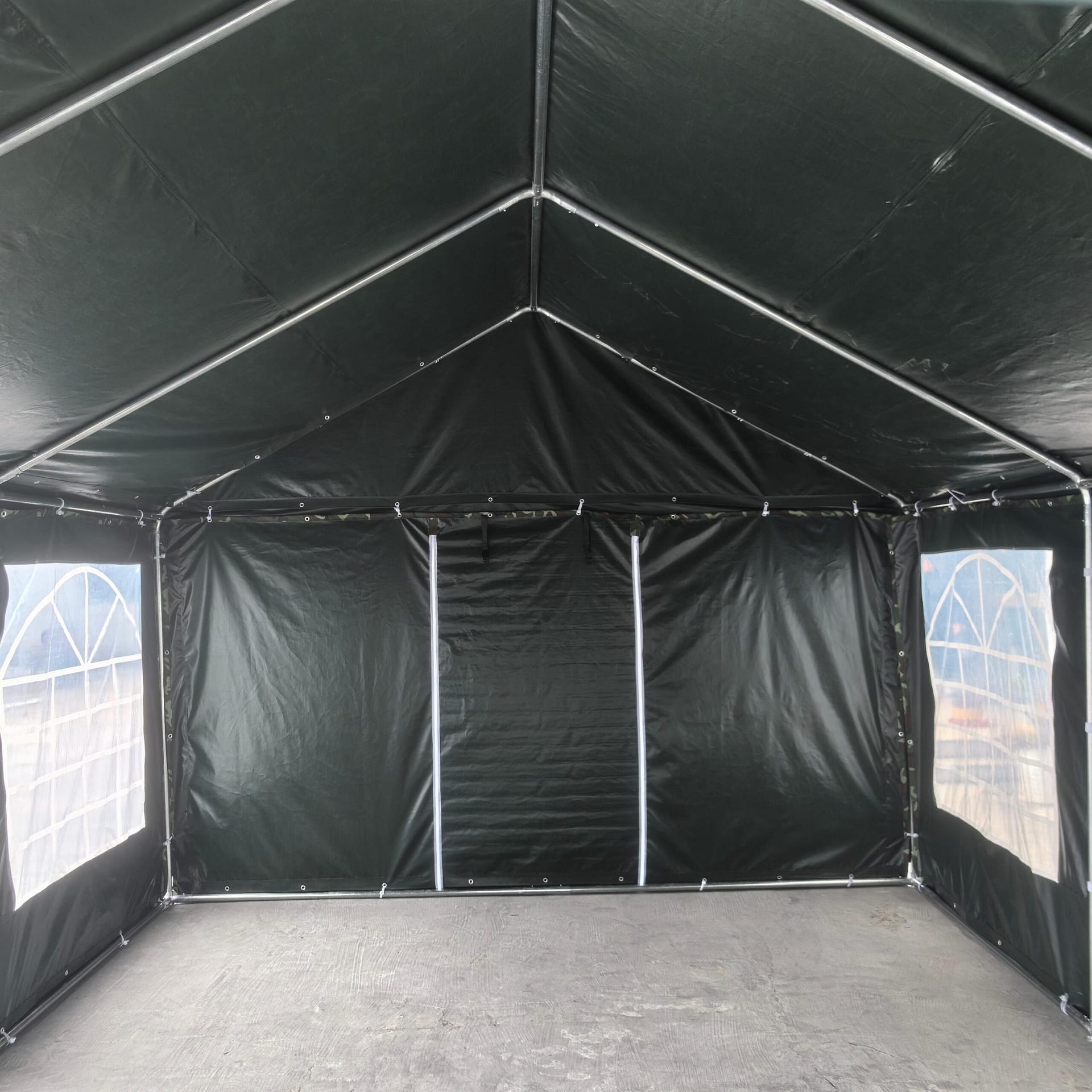 Galvanized Steel Frame Waterproof Canvas Emergency Rescue Tent 4x6 meter - Image 3